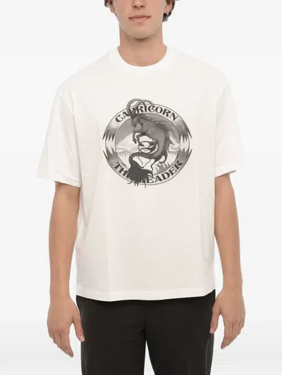Neil Barrett Capricorn The Leader Graphic-print Slim-fit T-shirt In White