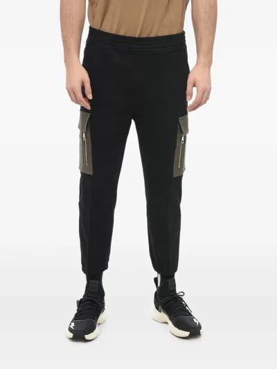 Neil Barrett Cargo-pocket Track Pants In Black