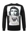 Neil Barrett Men's Black Neoprene Sweatshirt With Print And Double Lateral Zip In Black