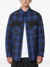 Neil Barrett Check-pattern Shirt Jacket In Blue