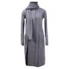 Neil Barrett Coat With Muffler In Grey Cotton