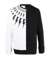 Neil Barrett Color Matching Sweater In Black