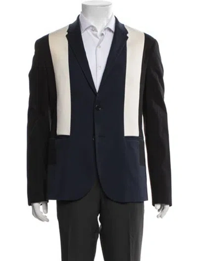 Pre-owned Neil Barrett Colorblock Pattern Blazer In Black