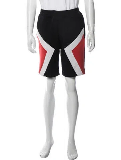 Pre-owned Neil Barrett Colorblock Pattern Jogger Shorts In Black