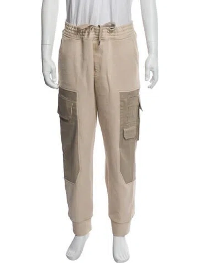 Pre-owned Neil Barrett Colorblock Pattern Joggers In Neutral