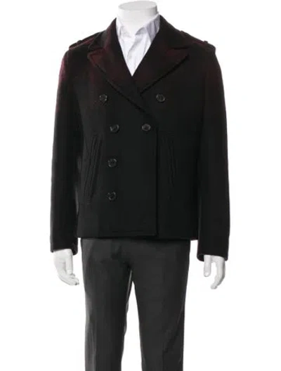 Pre-owned Neil Barrett Colorblock Pattern Peacoat In Black