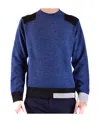 Neil Barrett Colour-block Intarsia-knit Jumper In Blue