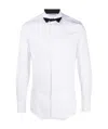 Neil Barrett Contrast Pointed Lapel Shirt In White