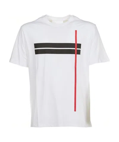 Neil Barrett Contrast Stripe T-shirt In White