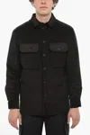 Neil Barrett Corduroy Overshirt With Quilted Insert To The Rear In Black