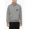 Neil Barrett Cotton Iconic Piercing Turtleneck Sweatshirt In Gray