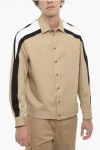 NEIL BARRETT COTTON OVERSHIRT WITH CONTRAST SIDE BANDS