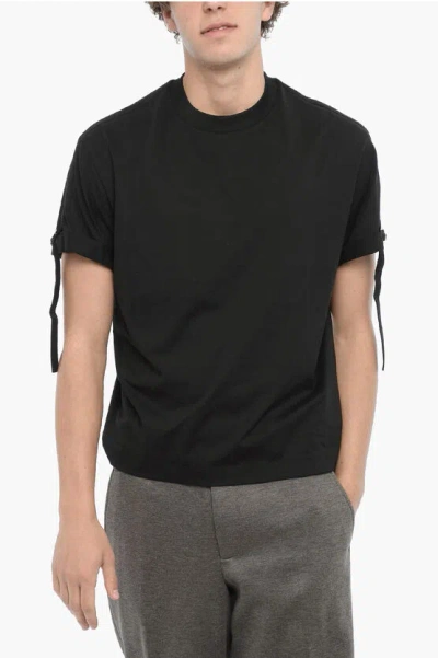 Neil Barrett Cotton Slim Fit Crew-neck T-shirt In Black