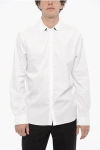 Neil Barrett Cotton Slim Fit Shirt With Thunderbolto Embroidery