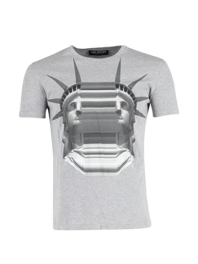 Pre-owned Neil Barrett Cotton T-shirt In Gray