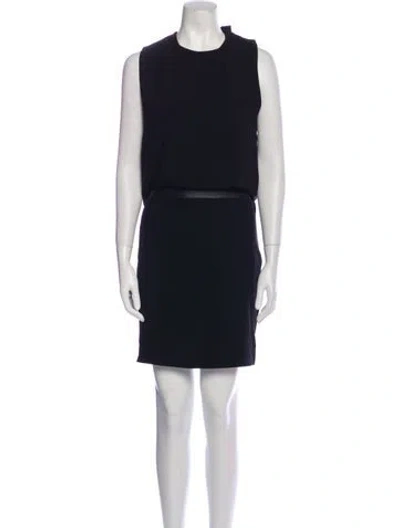 Pre-owned Neil Barrett Crew Neck Mini Dress In Black