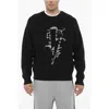 Neil Barrett Crew Neck Stitched Bolt Cotton Blend Sweater