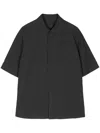 Neil Barrett Crinkled Cotton Shirt In Black