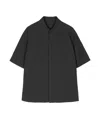 Neil Barrett Crinkled Cotton Shirt In Black