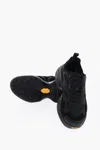 Neil Barrett Croquis Mesh And Suede Solid Color Low-top Sneakers In Black