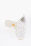 Neil Barrett Croquis Mesh And Suede Solid Color Low-top Sneakers In White