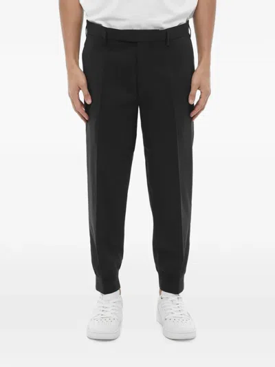 Neil Barrett Cuffed-hem Tailored Trousers In Black