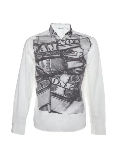 Pre-owned Neil Barrett Dollar-print Shirt In White