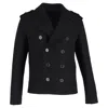 Neil Barrett Double-breasted Blazer In Black Wool In Black