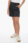 NEIL BARRETT DOUBLE-PLEATED SAFARI COTTON BLEND SHORTS