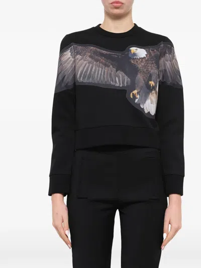 Neil Barrett Eagle-print Sweatshirt In 블랙