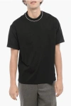 NEIL BARRETT EASY FIT CREW-NECK T-SHIRT WITH CONTRASTING DETAIL