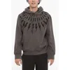 Neil Barrett Thunderbolt-print Cotton Hoodie In Gray