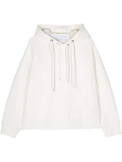 Neil Barrett Easy Raglan Jersey Hoodie In Neutrals