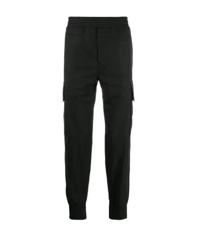 Neil Barrett Elastic Tapered Casual Pants In Black