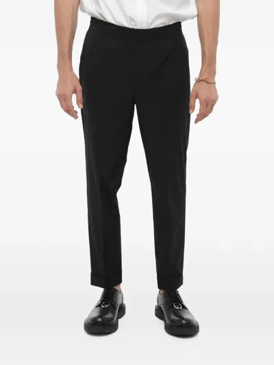 Neil Barrett Elasticated-waist Slim-fit Trousers In Black