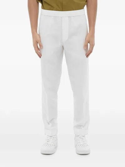 Neil Barrett Elastic-waist Slim-fit Trousers In White