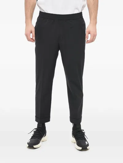 Neil Barrett Elastic-waistband Pocket Trousers In Gray