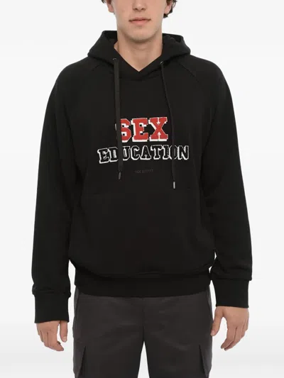 Neil Barrett Embroidered Hoodie In Black