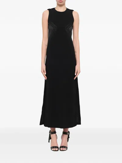 Neil Barrett Epaulette-detail Maxi Dress In Black