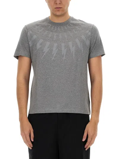 Neil Barrett Eil Barrett N Barrett Thndr Tee Sn44 In Grey