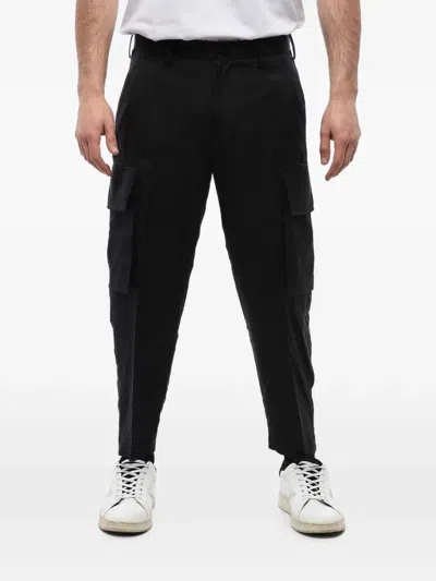 Neil Barrett Fireman Tapered-leg Cargo Pants In Black