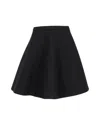 Neil Barrett Flared Above-knee Skirt In Black Viscose In Black