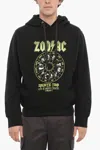 Neil Barrett Fleeced Cotton Easy Fit Zod Ac Hoodie In Black