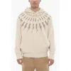 Neil Barrett Fleeced Cotton Fairisle Thunderbolt Hoodie