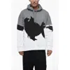 Neil Barrett Fleeced Cotton Hoodie With Suede Patches