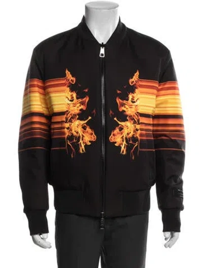 Pre-owned Neil Barrett Graphic Print Bomber Jacket In Black