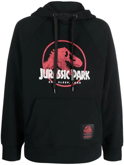 Neil Barrett Graphic-print Long-sleeve Hoodie In Black