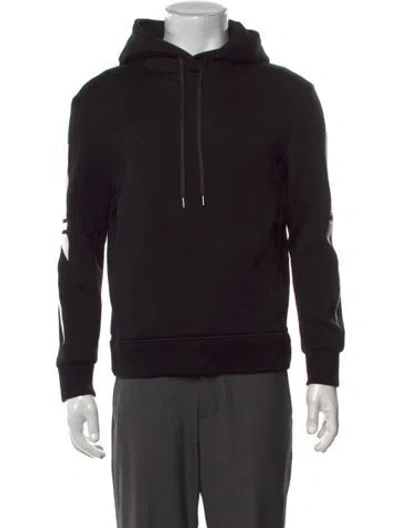 Pre-owned Neil Barrett Graphic Print Crew Neck Hoodie In Black