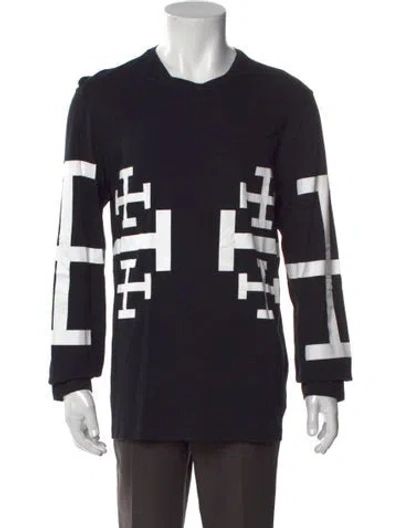 Pre-owned Neil Barrett Graphic Print Crew Neck T-shirt In Black