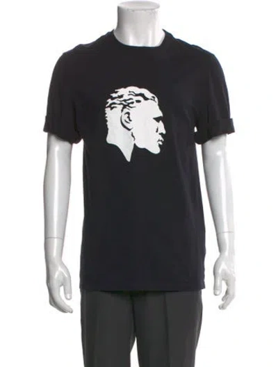 Pre-owned Neil Barrett Graphic Print Crew Neck T-shirt In Black